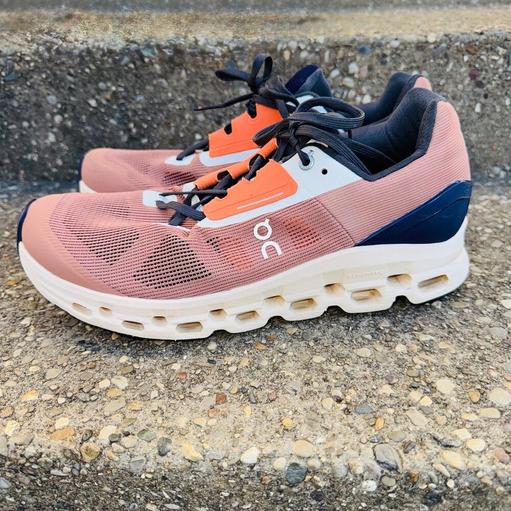 On Running Cloudstratus Women's Size 10.5 Rose/Red Running Shoes Helion Cloud